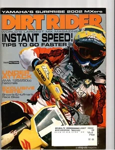 Vintage Dirt Rider Magazin August 2001 Motocross Supercross Honda Suzuki - Bild 1 von 1
