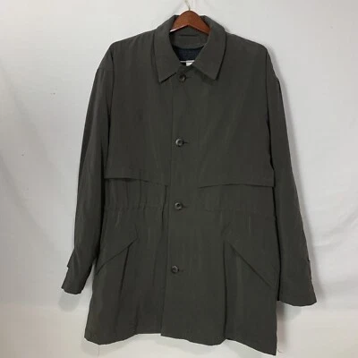 Gabardina impermeable Bill Blass para hombre grande marrón forro extraíble microfibra Foto 1 de 4