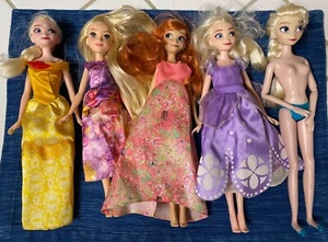 Disney Frozen Dolls Anna and Elsa Doll Lot of 5  971A - Picture 1 of 6