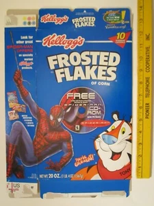 Leere Kellogg's Müslischachtel 2002 FROSTED FLAKES Spider-Man Z130A37 - Bild 1 von 2