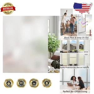 Frosted Door & Window Film 35.4" x 32.8" | Perfect Privacy for Home & Office - Picture 1 of 11