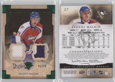 2013-14 Upper Deck Artifacts Emerald Jersey/Patch /75 Evgeni Malkin #27 Patch