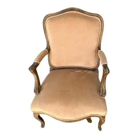 Antique French Bergere Armchair Cover