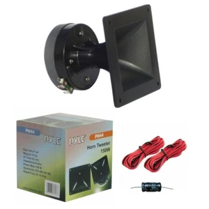 TWEETER A TROMBA QUADRATI PYLE PH44 150 WATT MAX PORTIERE GARE FESTE PARTY 8 OHM - Foto 1 di 10