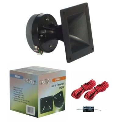 TWEETER A TROMBA QUADRATI PYLE PH44 150 WATT MAX PORTIERE GARE FESTE PARTY 8 OHM - Immagine 1 di 4