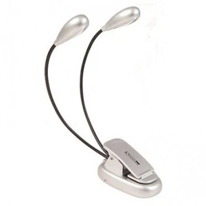 Kinsman KBL04 Silver Clip-on Double LED Light - Battery or USB powered. - Picture 1 of 3