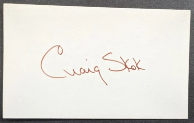 Craig Skok - 1973 Debut Autographed 3x5 Index Card - Atlanta Braves - Image 1 of 2