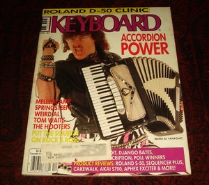KEYBOARD MAGAZINE DECEMBER 1987 Accordion Power, Weird Al Yankovik, Roland D-50 - Picture 1 of 3