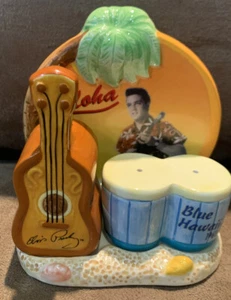 ELVIS BLUE HAWAII SALT & PEPPER SHAKER SET - Picture 1 of 4