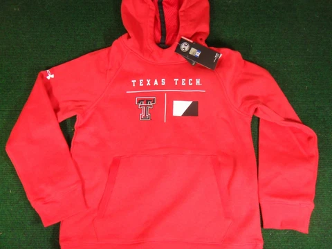 Youth Kids Under Armour Texas Tech Red Raiders Sideline Hooded Hoodie Sweatshirt Cover
