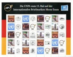 United Nations S3 New York 2004 Essen Expo Personalized Sheet - Picture 1 of 1