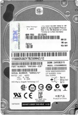 Disk IBM 00Y2683 ST600MM0006 600GB 10000U/Min 128MB Cache SAS-2 2.5'' Pollici - Image 1 of 3