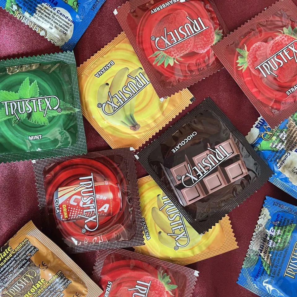 Trustex Flavored Lubricated Condoms💋Natural Rubber Latex-Choose Flavor & Count - Image 1 of 1