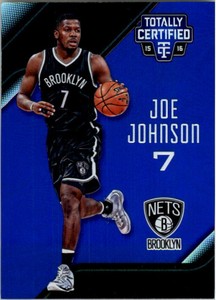 2015-16 Totally Certified Mirror Blue Nets Basketball Card #39 Joe Johnson /99