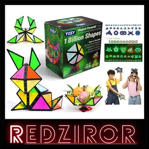 Magnet Pyramid Glow: Transformative 1 Billion Shapes Puzzle Toy with 243 Magnets - Picture 1 of 11