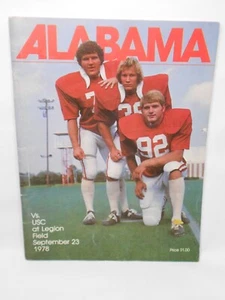 Original Vintage 1978 Alabama Crimson Tide Vs USC Trojans Football Program 70s - Picture 1 of 4