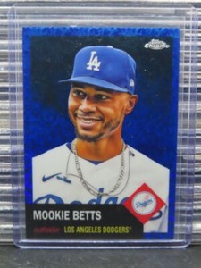 2022 Topps Chrome Platinum Mookie Betts Blue Mini-Diamond Refractor #161/199