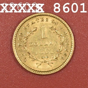 1853 Coronet Head $1 Gold "AU++/UNC" *Free S/H After 1st Item* - Picture 1 of 2