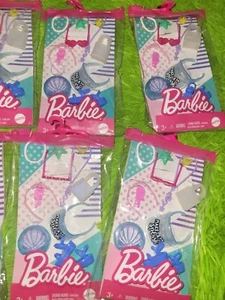 BARBIE Doll Accessories Pack - Barbie Ocean Fashion Storytelling.New Lot Of 9   - Picture 1 of 3