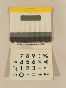 Vintage Matchbook Calculator U.K. Design Registration WORKING - Picture 1 of 6