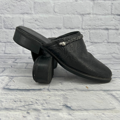 ADIDAS Minnetonka Mocassino Pelle Nero Donna Tg 11 Pelle Comodo Sandalo Mule