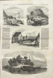 1857 Kupferstiche (6) - Zweiter Opiumkrieg - Hongkong - The Esing Bakery Poisonings - Bild 1 von 3
