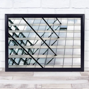 Offenes Fenster Architektur Abstraktes Gebäude Geometrie Formen Reflexion Kunstdruck - Bild 1 von 1