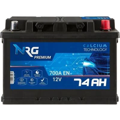 NRG Premium Autobatterie 12V 74Ah ersetzt 68AH 70AH 72AH 75AH 77AH 80AH - Bild 1 von 4