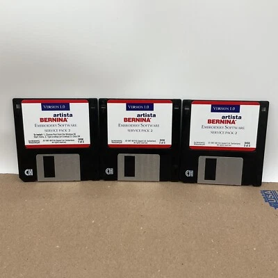 Bernina Artista Embroidery Software Version 1.0  Service Pack 2 Windows 95 3 DSK - Image 1 of 4