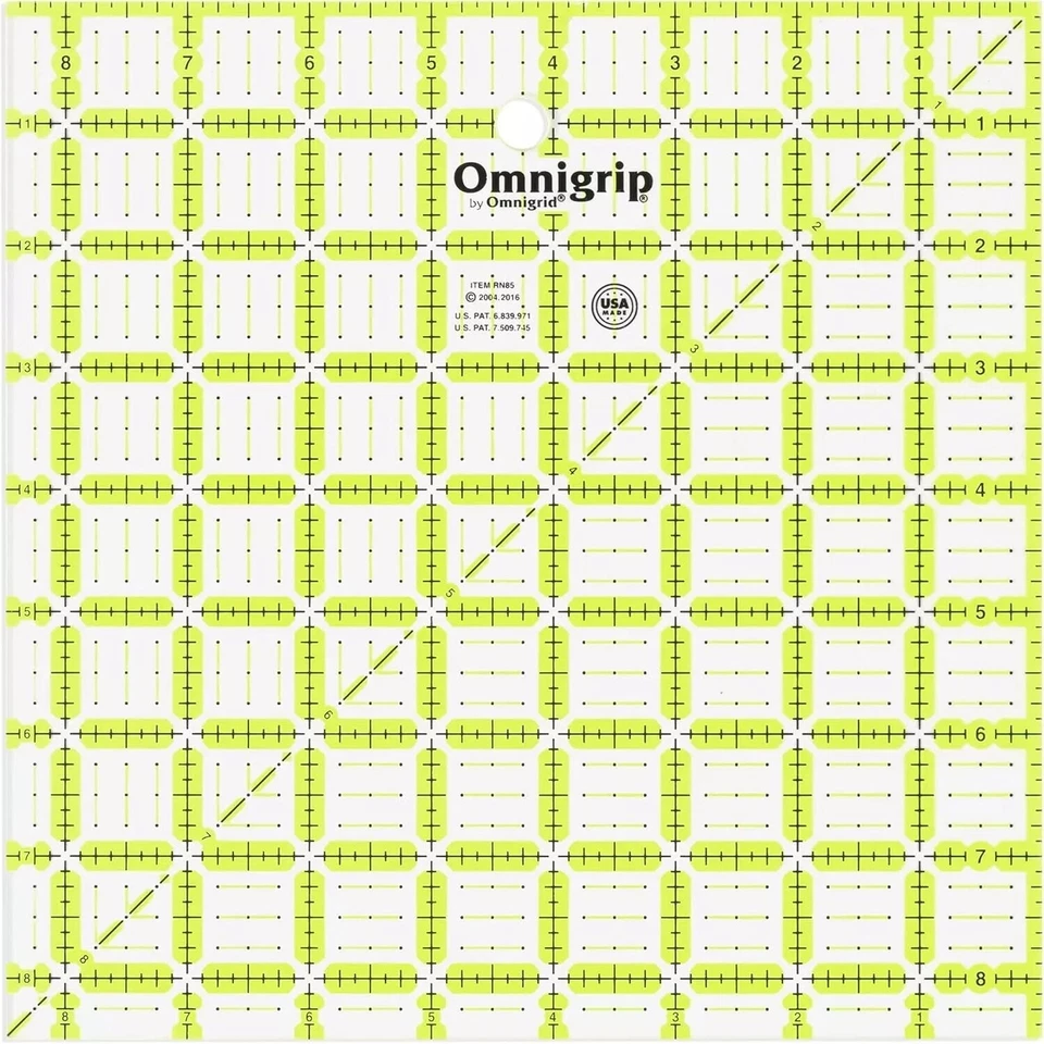 Quilting Ruler "Omnigrip" by Omnigrid 8.5" x 8.5 square quilting ruler NEW - Image 1 of 1