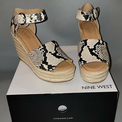 Nine West Adell 3 Women's Size 10M Snake Espadrille Sandals NEW - Image 1 of 4