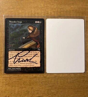Magic The Gathering✨ ABANDON HOPE SIGNED ARTIST PROOF ✨Tempest MINT Pollack 1997 - Image 1 of 3