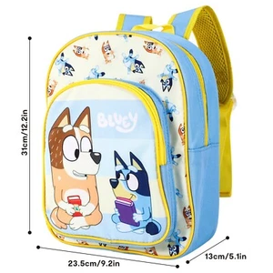Bluey & Bingo Deluxe Backpack Character Boys Girls Children School Rucksack Kids - Picture 1 of 3