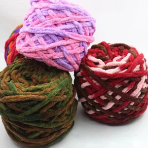 100g Skeins Chunky Chenille Yarn Velvet Super Soft Knitting Baby Wool Crochet n - Picture 1 of 32