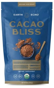 Superalimento en polvo Earth Echo Raw Cacao Bliss orgánico no transgénico salud 30 porciones chocolate - Imagen 1 de 4