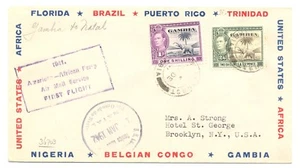 GAMBIA 1941 --FFC - GAMBIA -NATAL -USA --F/VF --ELEPHANT - Picture 1 of 2