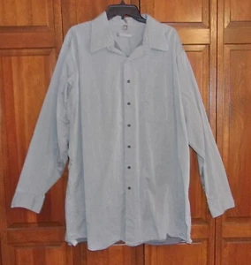 Geoffrey Beene Mens Long Sleeve 100% Cotton Gray Shirt - Sz 19 (37/38) TALL - Picture 1 of 9