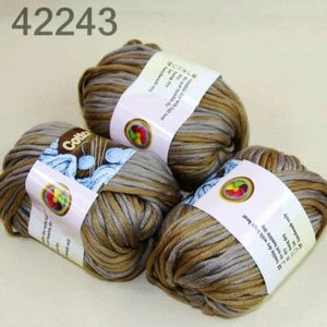 Sale 3SkeinsX50gr Soft Worsted Cotton Chunky Super Bulky Hand Knitting Yarn 43 - Picture 1 of 11