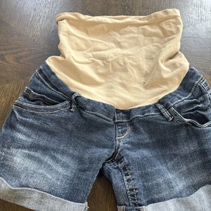 Wallflower Umstandsshorts blau Small Denim Stretch Mom Midi Freizeit S gebraucht, in einwandfreiem Zustand - Bild 1 von 8
