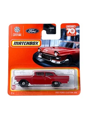 Ford Custom 300 1957 21/100 rojo Matchbox Foto 1 de 4