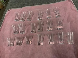 Glass Communion Cups Lot Of 19 Vintage Flared Sides Weighted Bottom - Picture 1 of 6