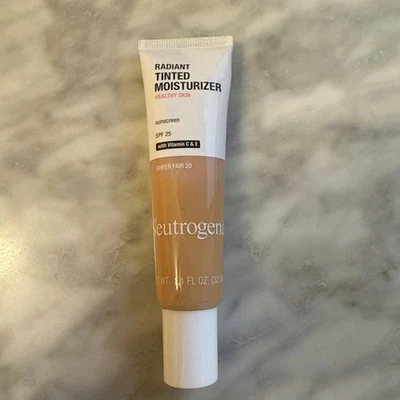Neutrogena Radiant Tinted Face Moisturizer Sheer Fair 20 1.1 fl oz. Exp 12/25 - Image 1 of 4