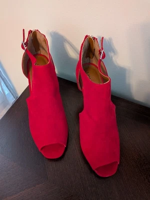 LANE BRYANT VENECIANO ROJO JENNA PEEP TOE TACONES HONDA TALLA 10W *USADOS EN EXCELENTE ESTADO* Foto 1 de 4