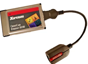 Xircom CreditCard Ethernet 10/100 PCMCIA PC Card CE3B-100 + Dongle Cable - Picture 1 of 1