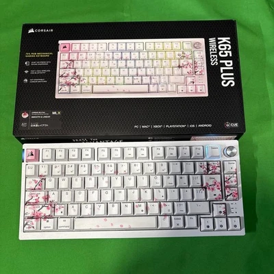 CORSAIR K65 PLUS Mechanical Keyboard Cherry Blossom Silent O-Rings Used - Image 1 of 4