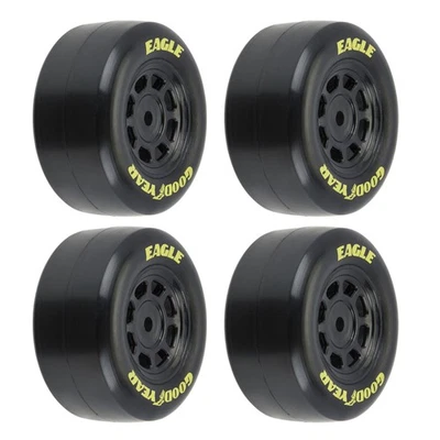 Pro-Line 1/12 Goodyear Eagle Truck/Retro Tire F/R MTD Black Wheels (4) : NASCAR - Image 1 of 4