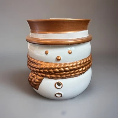 New Yankee Candle JACKSON FROST Votive Candle Holder Winter Christmas Snowman - Image 1 of 4