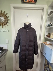 Nuage Down Jacket Womens Medium Parka Coat Quilted Winter Warm Black EX Conditon - Picture 1 of 24