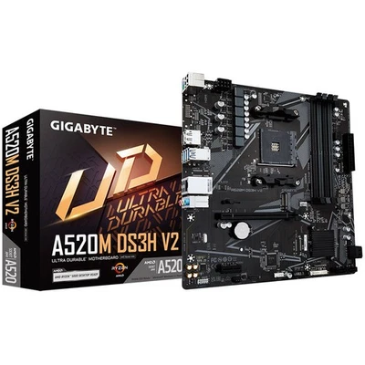 Gigabyte Scheda madre A520M DS3H V2 Supporta CPU AMD Ryzen serie 5000 AM4 fino a - Immagine 1 di 4