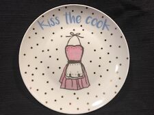 One NEW  Decor Craft Work Kitchen Prima Design "Kiss The Cook" 8 INCHES Plate 